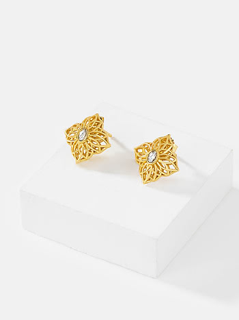 Queen of Multitasking Stud Earrings in Gold Plated 925 Silver