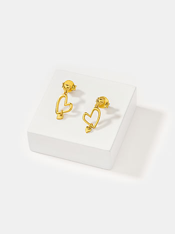 You and Your Unfiltered Reactions Earrings in Gold Plated 925 Silver
