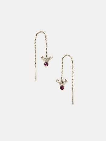 Sudo Motif Sui Dhaga Earrings in Oxidised 925 Silver