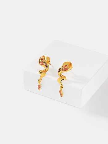 Forged by Rejections Earrings in Gold Plated 925 Silver