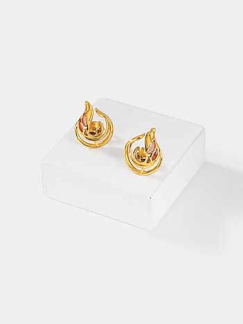 Forged by Hardships Earrings in Gold Plated 925 Silver