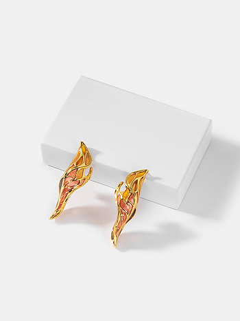 Forged by Setbacks Earrings in Gold Plated 925 Silver
