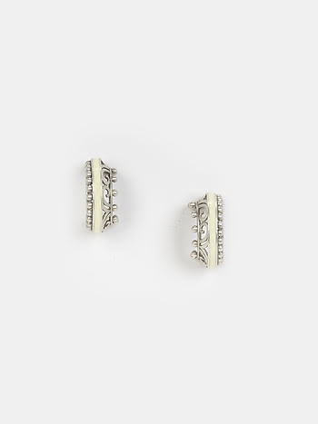 Mandala Hoop Earrings in Oxidised 925 Silver