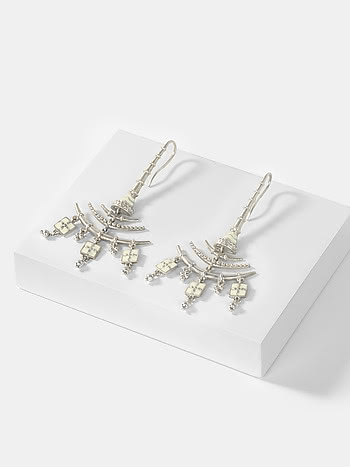 Kataka Dangler Earrings in Oxidised 925 Silver