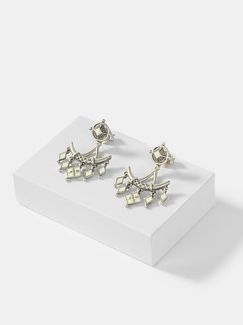 Rudra Earrings in Oxidised 925 Silver