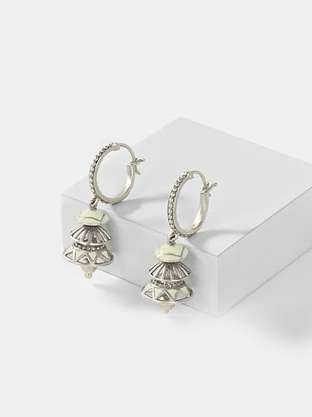 Tri-Gumbaja Earrings in Oxidised 925 Silver