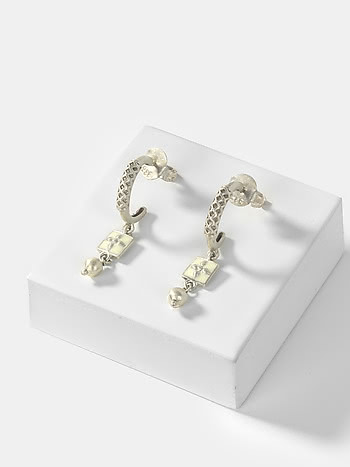 Chaupad Hoop Earrings in Oxidised 925 Silver