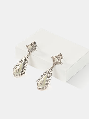 Torana Arch Earrings in Oxidised 925 Silver