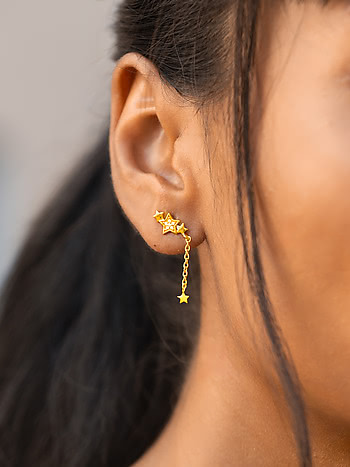 Sky Full of Stars Earrings in Gold Plated 925 Silver
