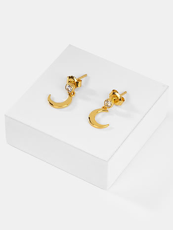 Shoot for the Moon Earrings in Gold Plated 925 Silver