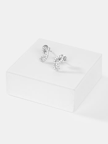 Fly on Butterfly Earrings in Rhodium Plated 925 Silver