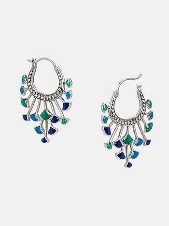 Owning My Sassy Spirit Hoop Earrings Crafted in 925 Silver