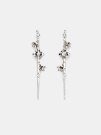 Rudra Earcuffs Crafted in Oxidised 925 Silver