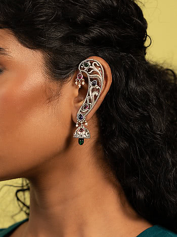 Feeling Rivethi Oxidised Earcuffs in 925 Silver