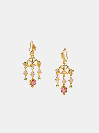 Baraat Babe Aunty Earrings in Gold Plated 925 Silver