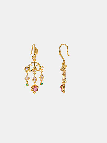 Baraat Babe Aunty Earrings in Gold Plated 925 Silver