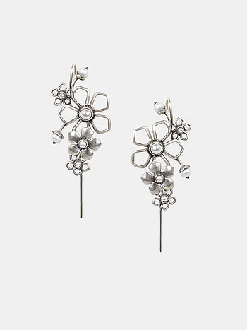 Betty F Earcuffs in 925 Oxidised Silver