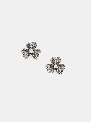 Emma G Stud Earrings in 925 Oxidised Silver