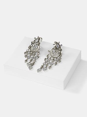 Chham Chham Earrings in 925 Oxidised Silver