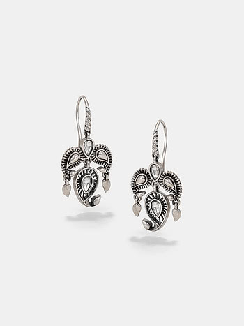 Latka Jhatka Earrings in 925 Oxidised Silver