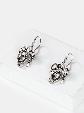 Latka Jhatka Earrings in 925 Oxidised Silver