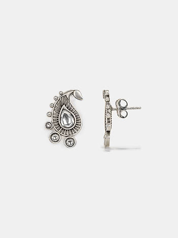 Band Baaja Earrings in 925 Oxidised Silver