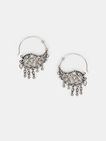 Jhatak Matak Earrings in 925 Oxidised Silver
