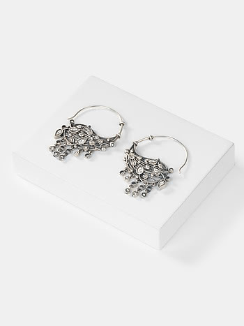 Jhatak Matak Earrings in 925 Oxidised Silver