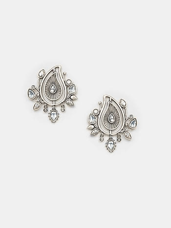 Gup Shup Earrings in 925 Oxidised Silver