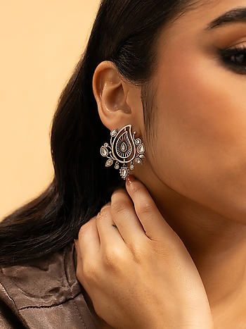 Gup Shup Earrings in 925 Oxidised Silver