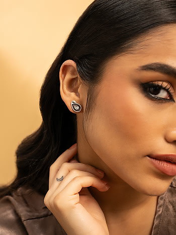 Dheeme Dheeme Earrings in 925 Oxidised Silver