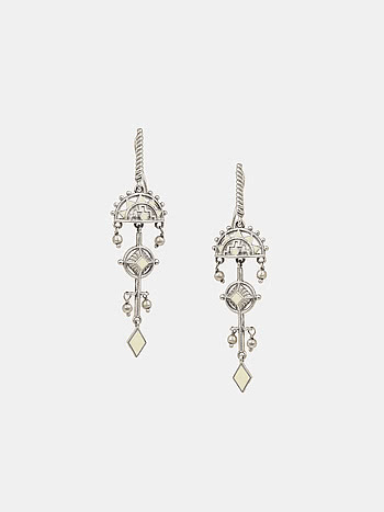 Kostha Window Earrings in Oxidised 925 Silver
