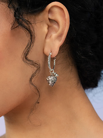Bring in the Warmth Heart Earrings in 925 Silver
