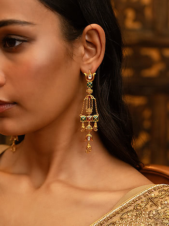 Phera Promise Earrings in Gold Plated 925 Silver