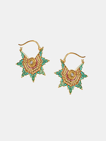 Mehendi Masti Earrings in Gold Plated 925 Silver