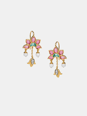 Sangeet Sur Earrings in Gold Plated 925 Silver