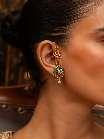 Yaadon Ki Baarat Kanauti Earrings in Gold Plated 925 Silver