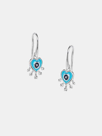 Hex Off Nazar Evil Eye Earrings in 925 Silver