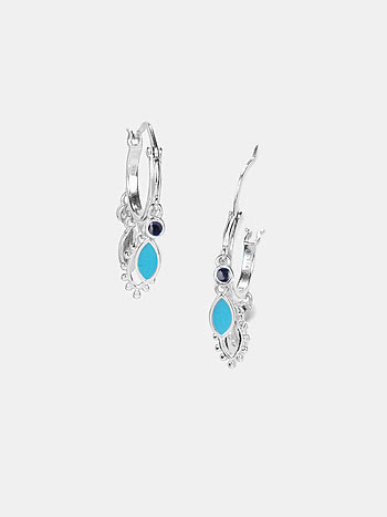 Bye Bye Nazar Evil Eye Earrings in 925 Silver