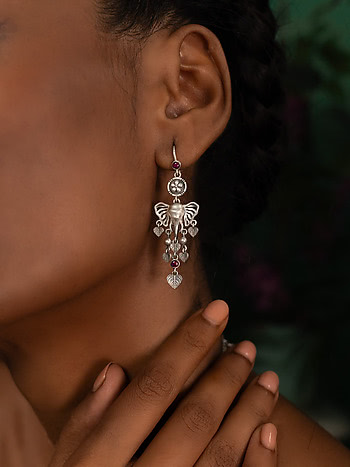 The Trail Keeper Elephant Earrings Crafted in 925 Silver