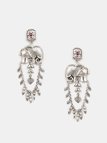 The Matriarch Elephant Earrings Crafted in 925 Silver