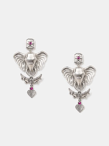 The Saviour Elephant Earrings Crafted in 925 Silver