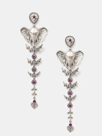 The Giver Elephant Earrings Crafted in 925 Silver