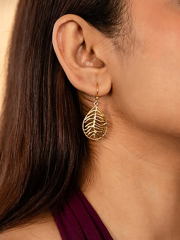 Beyond the Clock Earrings Crafted in Gold Plated 925 Silver
