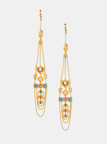 Chaap Tilak In Gold Plated 925 Silver