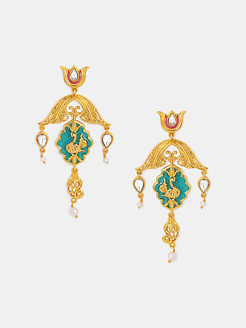 Gal Mithi Earrings In Gold Plated 925 Silver