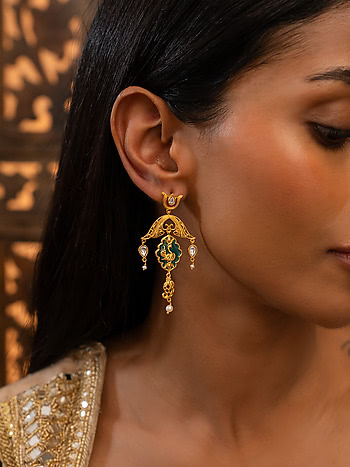 Gal Mithi Earrings In Gold Plated 925 Silver