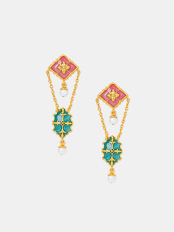 Soneha Earrings In Gold Plated 925 Silver