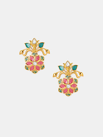 Aaja Nachle Earrings In Gold Plated  Silver