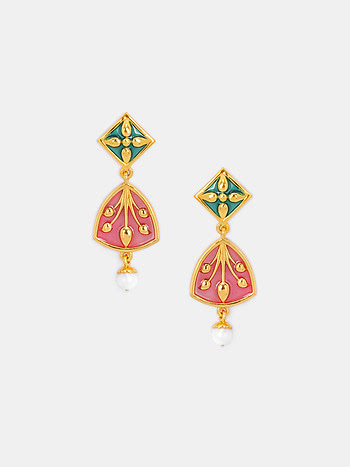 Maahi Ve Earrings in Gold Plated 925 Silver